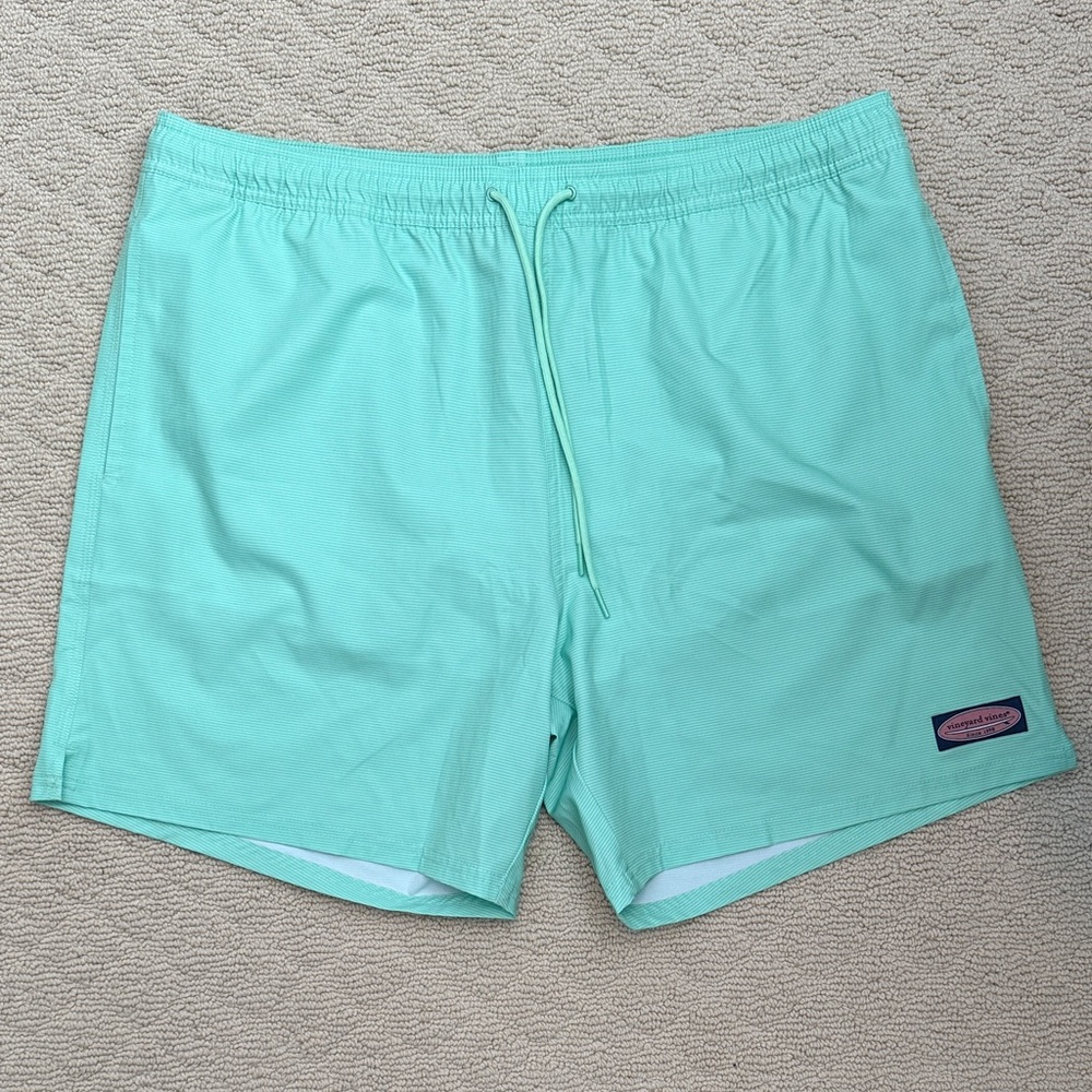 Vineyard Vines Mens Green 7-inch Chappy Swim Trunks XL